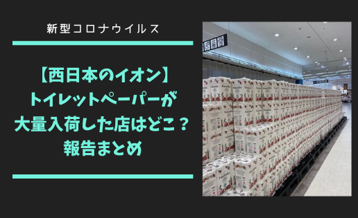 トイレットペーパーが入荷したお店はどこ イオンに大量入荷 西日本まとめ Mahiyu S Blog